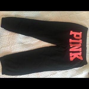 PINK cropped sleep pants